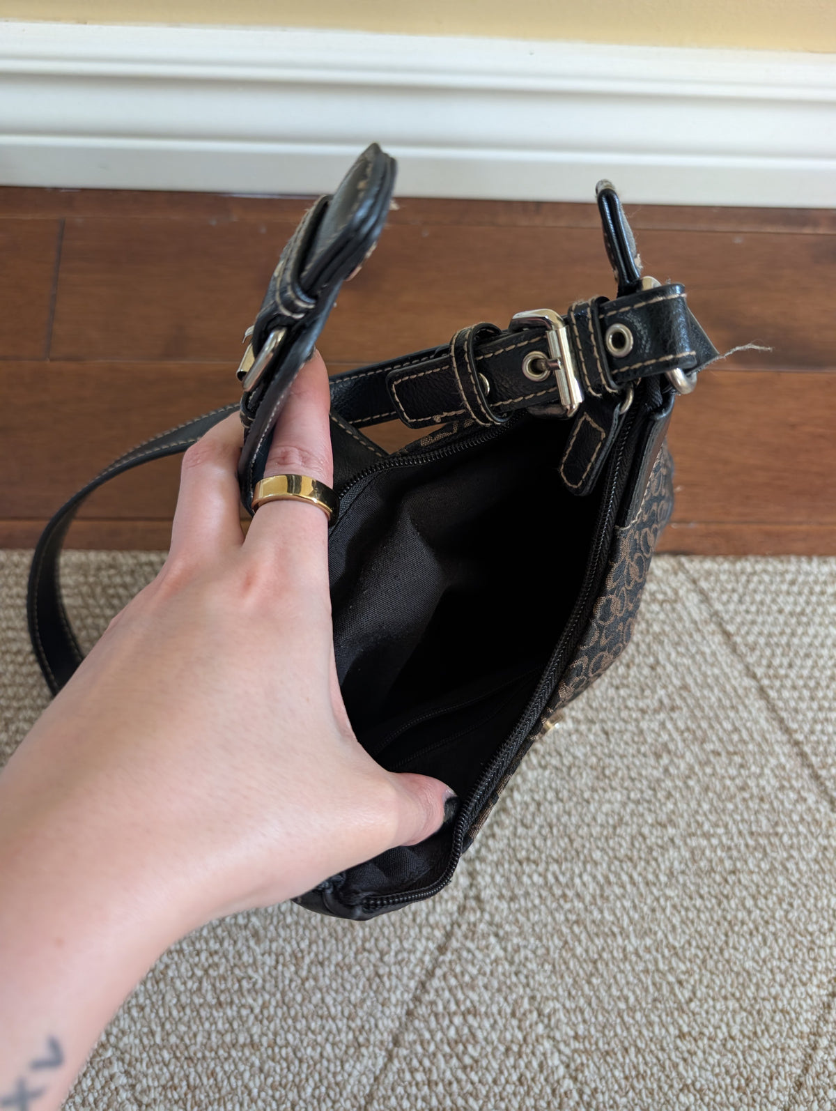 Y2K BUCKLE DETAIL VINTAGE BAG