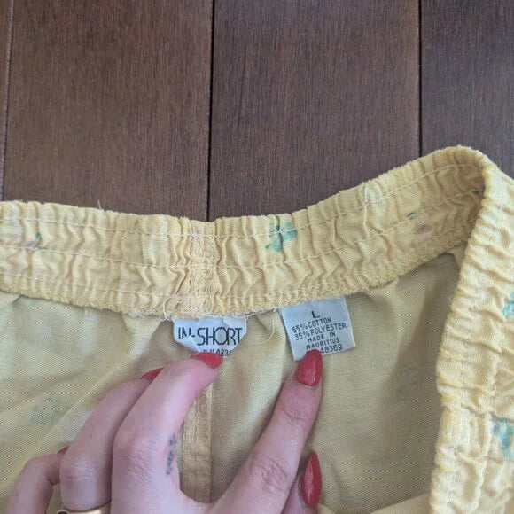 DITSY FLORAL PRINT VINTAGE 1990s BOXER PJ LOUNGE SHORTS