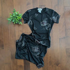LE CHATEAU VINTAGE 1990s DRAGON PRINT VINTAGE MAXI DRESS