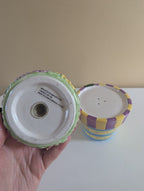 COOKS CLUB GARDEN PARTY FLOWER POT VINTAGE SALT & PEPPER SHAKERS