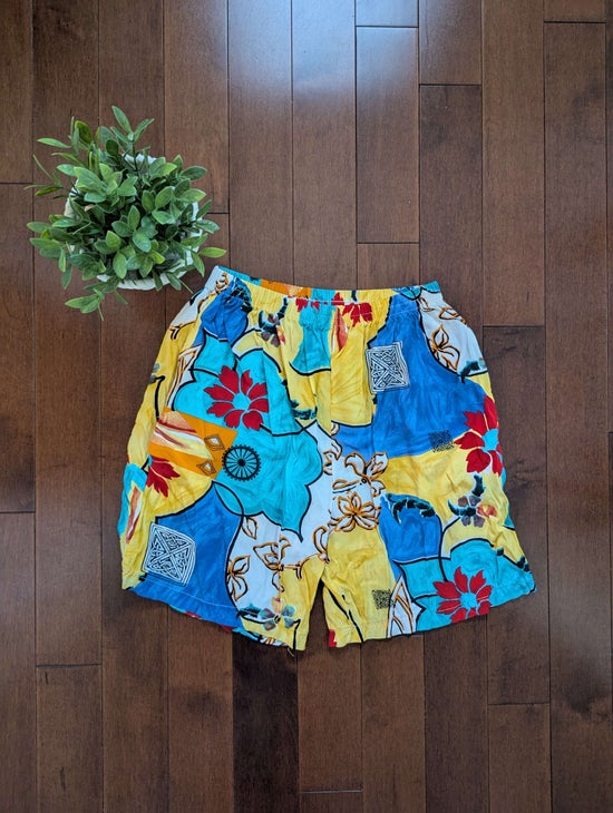 BEACHY PATCHWORK VINTAGE FLOWY SHORTS