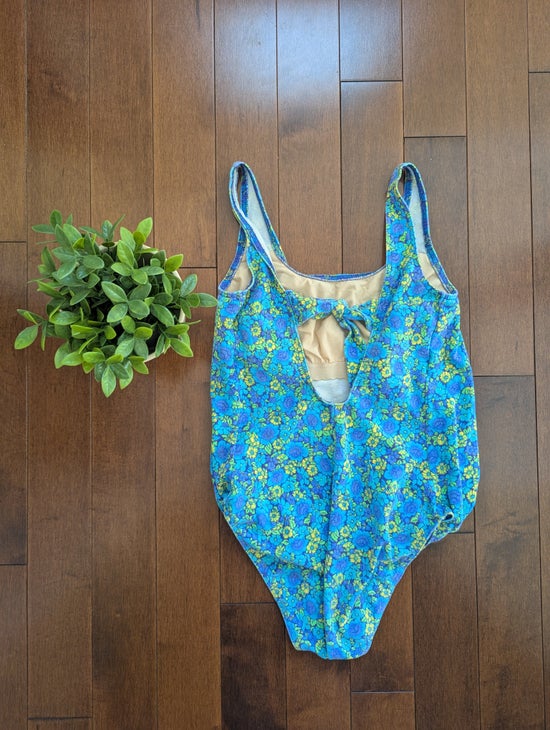 SHIRLEY K DITSY FLORAL PRINT VINTAGE 1990s TANK TOP BODYSUIT