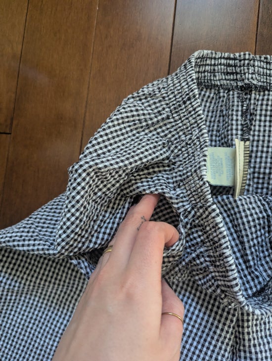 DITSY GINGHAM PRINT VINTAGE 1990s TROUSER BOXER SHORTS