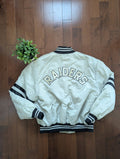 SHAIN LOS ANGELES RAIDERS NFL VINTAGE 1990s SATIN BOMBER JACKET