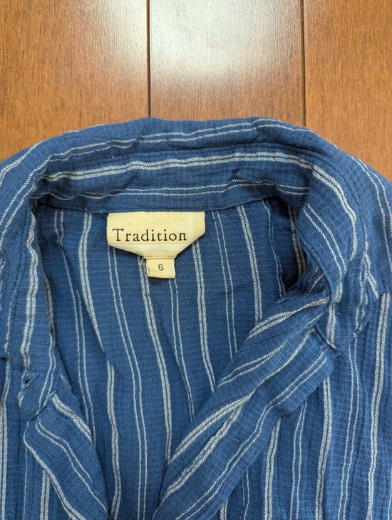 SLEEVELESS PINSTRIPE VINTAGE 1990s COLLARED BUTTON UP DRESS