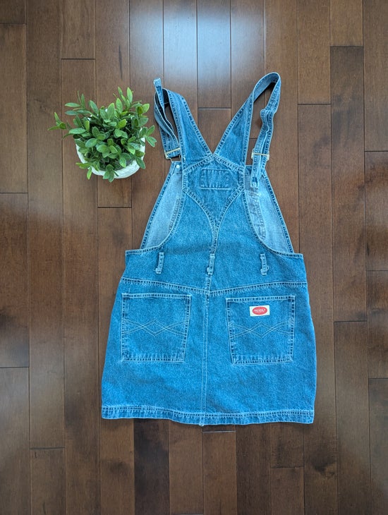 REVOLT MEDIUM WASH VINTAGE 1990s DENIM OVERALL DRESS