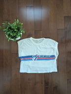 TORONTO BLUE JAYS VINTAGE 1980s MESH CROP TOP