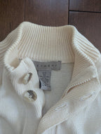RETREAT CREAM BEIGE BUTTON DETAIL VINTAGE 1990s KNIT SWEATER