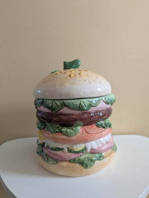 BOSTON WAREHOUSE BIG BURGER Y2K 2000s VINTAGE COOKIE JAR