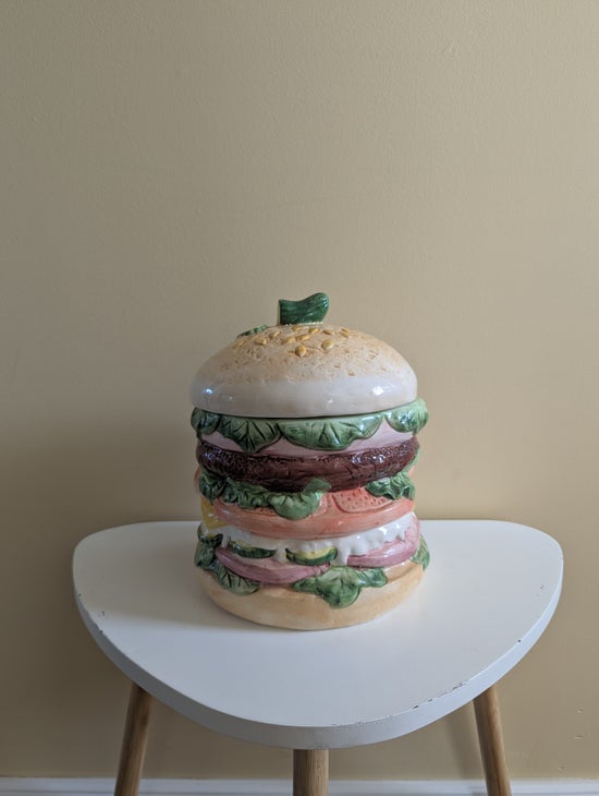BOSTON WAREHOUSE BIG BURGER Y2K 2000s VINTAGE COOKIE JAR
