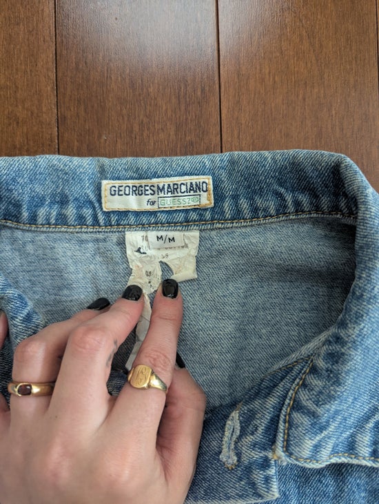 GUESS GEORGES MARCIANO VINTAGE 1980s DENIM JEAN JACKET