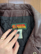 MCMASTER UNIVERSITY LEATHER 1980s VINTAGE VARSITY JACKET