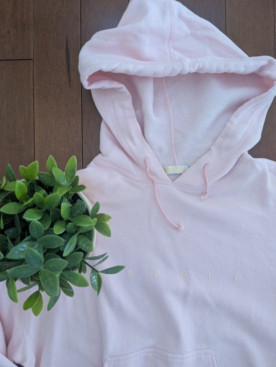 ESPRIT BABY PINK VINTAGE 1990s PULLOVER HOODIE