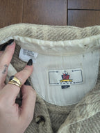 NEUTRAL WOOL 1980s KNIT VINTAGE FLANNEL BUTTON UP SHIRT