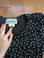 CLIENTELE DITSY FLORAL PRINT VINTAGE 1990s SHORT SLEEVE DRESS