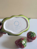 MARTHA STEWART STRAWBERRY SALT & PEPPER SHAKERS