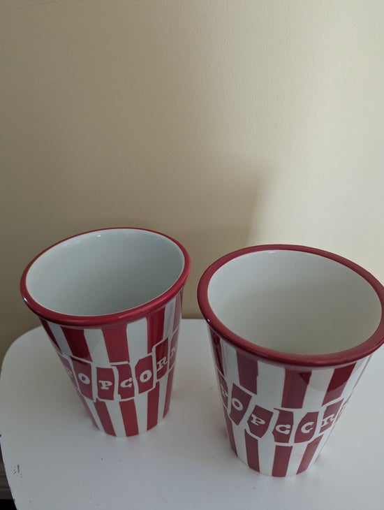JOSHUA MAXWELL STUDIO RETRO STYLE POPCORN BUCKET BOWLS