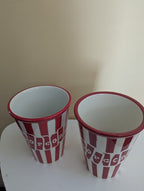 JOSHUA MAXWELL STUDIO RETRO STYLE POPCORN BUCKET BOWLS