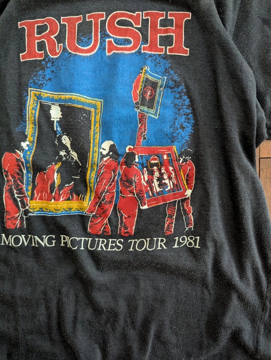 RUSH MOVING PICTURES 1981 VINTAGE TOUR TSHIRT