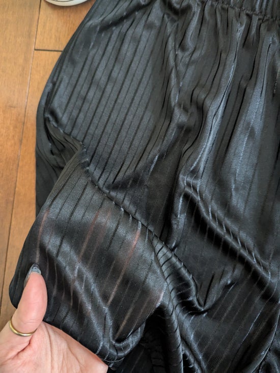 BLACK SHEER STRIPE VINTAGE 1990s PJ LINGERIE SHORTS