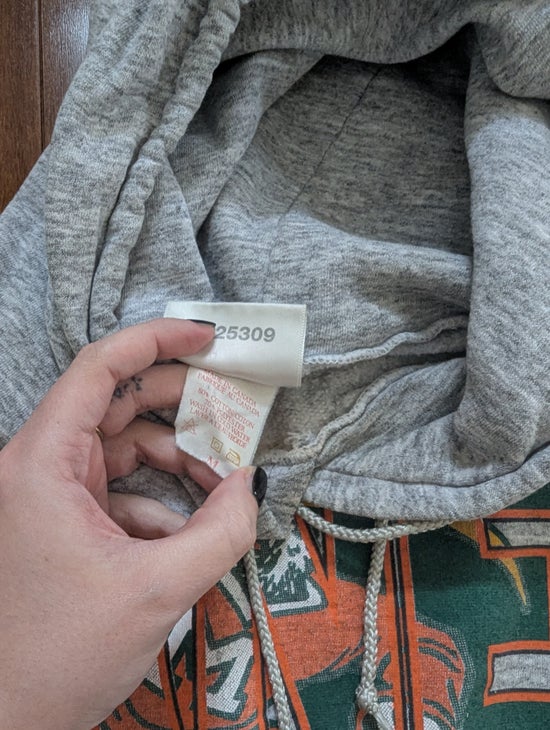 MIAMI HURRICANES 1995 VINTAGE BIG LOGO CHALK LINE PULLOVER HOODIE