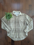 NEUTRAL WOOL 1980s KNIT VINTAGE FLANNEL BUTTON UP SHIRT