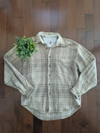 NEUTRAL WOOL 1980s KNIT VINTAGE FLANNEL BUTTON UP SHIRT
