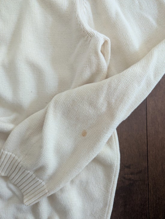 RETREAT CREAM BEIGE BUTTON DETAIL VINTAGE 1990s KNIT SWEATER