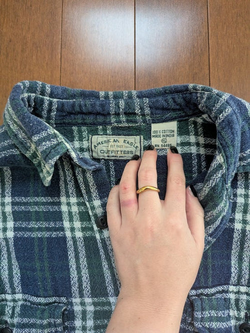 AMERICAN EAGLE PLAID VINTAGE 1990s FLANNEL SHIRT