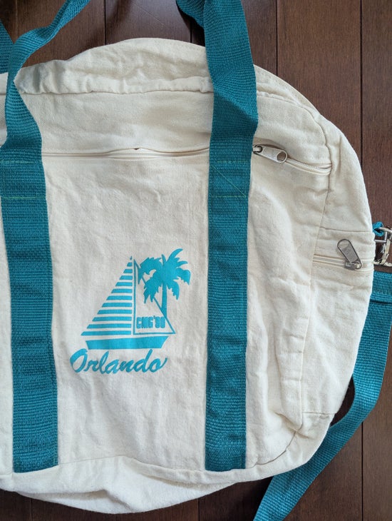 ORLANDO FLORIDA 1980s VINTAGE MINI CANVAS DUFFLE TOTE BAG