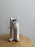 ELANIE BREWER-WHITE HANDMADE OVERALLS OUTFIT VINTAGE VASE