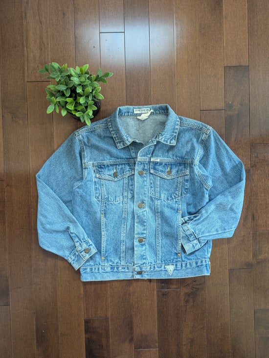 GUESS GEORGES MARCIANO VINTAGE 1980s DENIM JEAN JACKET