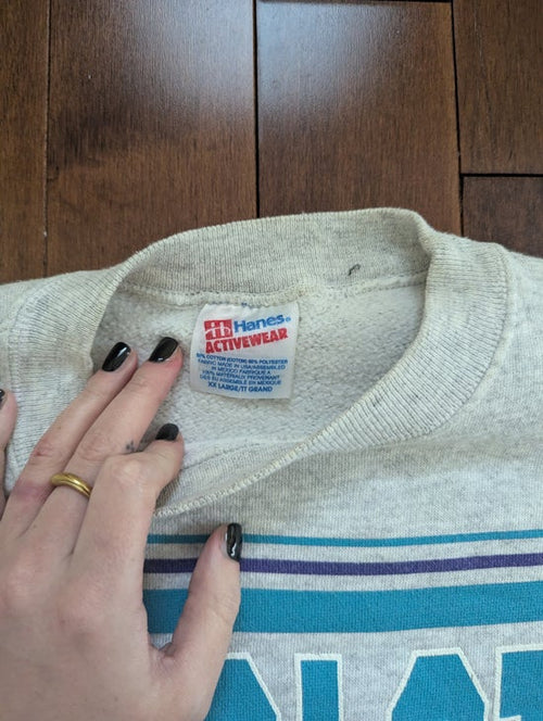 CHARLOTTE HORNETS NBA VINTAGE 1990s CREWNECK SWEATSHIRT