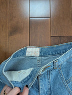 VI PETITES MEDIUM WASH VINTAGE HIGH WAIST BARREL JEANS