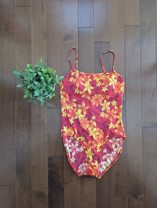 RETRO FLORAL ONE PIECE VINTAGE SWIMSUIT