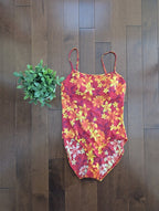 RETRO FLORAL ONE PIECE VINTAGE SWIMSUIT