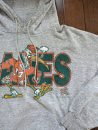 MIAMI HURRICANES 1995 VINTAGE BIG LOGO CHALK LINE PULLOVER HOODIE