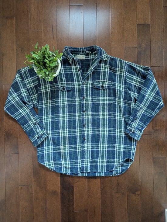 AMERICAN EAGLE PLAID VINTAGE 1990s FLANNEL SHIRT