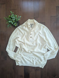 RETREAT CREAM BEIGE BUTTON DETAIL VINTAGE 1990s KNIT SWEATER