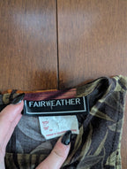 FAIRWEATHER DARK TONE FLORAL PRINT VINTAGE 1990s DRESS
