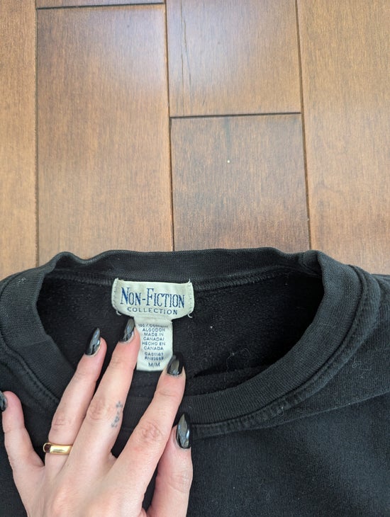 NON-FICTON BASIC BLACK LONG SLEEVE SWEATSHIRT