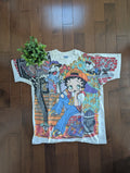 FREEZE BETTY BOOP 'BOOP THERE IT IS' VINTAGE 1990s ALL OVER PRINT TSHIRT
