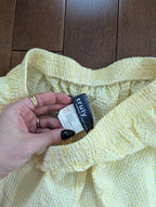 PASTEL YELLOW STRIPED VINTAGE BOXER SWEATSHORTS