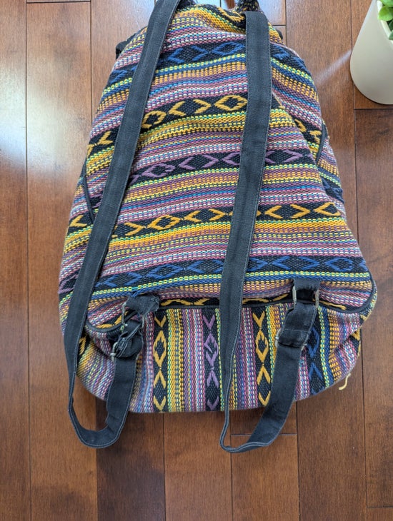 NAVAJO BOHO KNIT VINTAGE BACKPACK