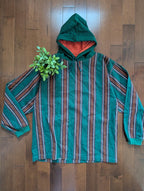 LAUNDROMAT RETRO STRIPED 1990s VINTAGE PULLOVER HOODIE