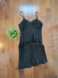 REITMANS 1990s BLACK LACEY VINTAGE DRESS