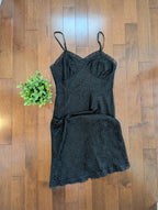 REITMANS 1990s BLACK LACEY VINTAGE DRESS