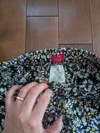 ESPRIT DITSY FLORAL PRINT VINTAGE 1990s SHEER FLOWY BEACH PANTS