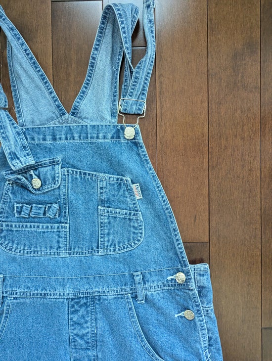 REVOLT MEDIUM WASH VINTAGE 1990s DENIM OVERALL DRESS