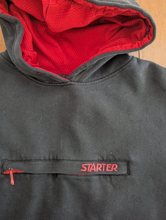 STARTER STRIPE SLEEVE DETAIL VINTAGE PULLOVER HOODIE